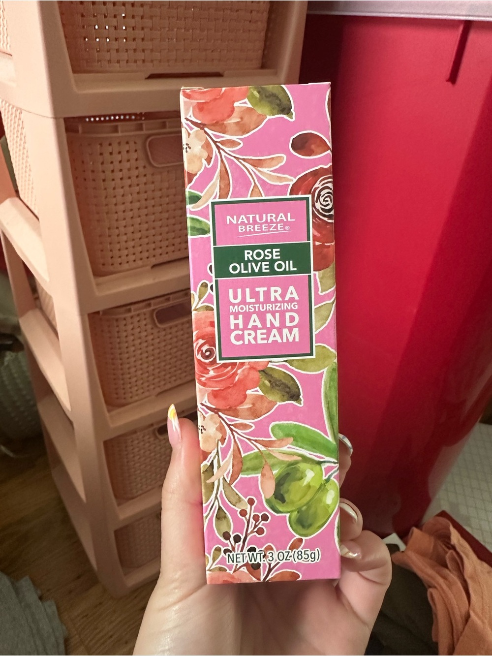 Natural Breeze Rose Olive Oil Ultra Moisturizing Hand Cream - Pink Floral